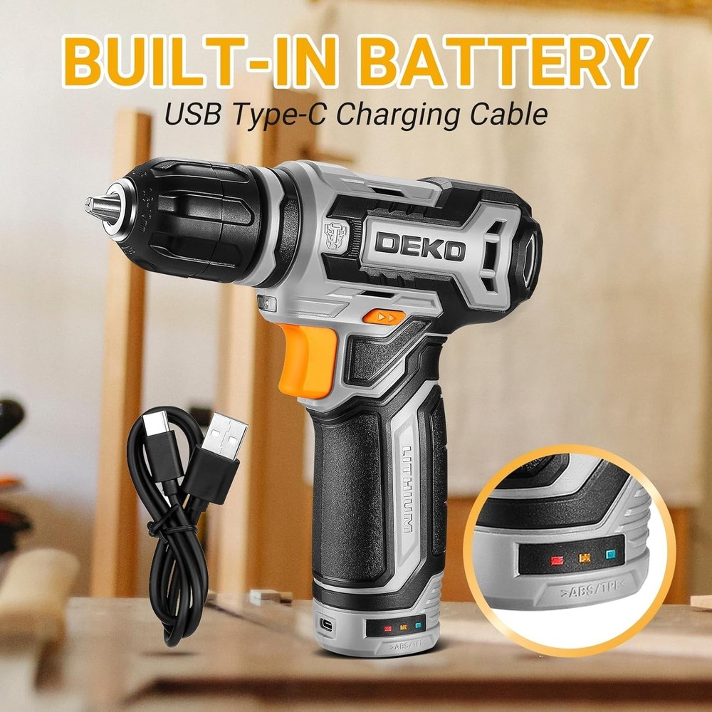 Lightweight 12V Cordless Drill with 13-Pc Accessories - Perfect for DIY Projects