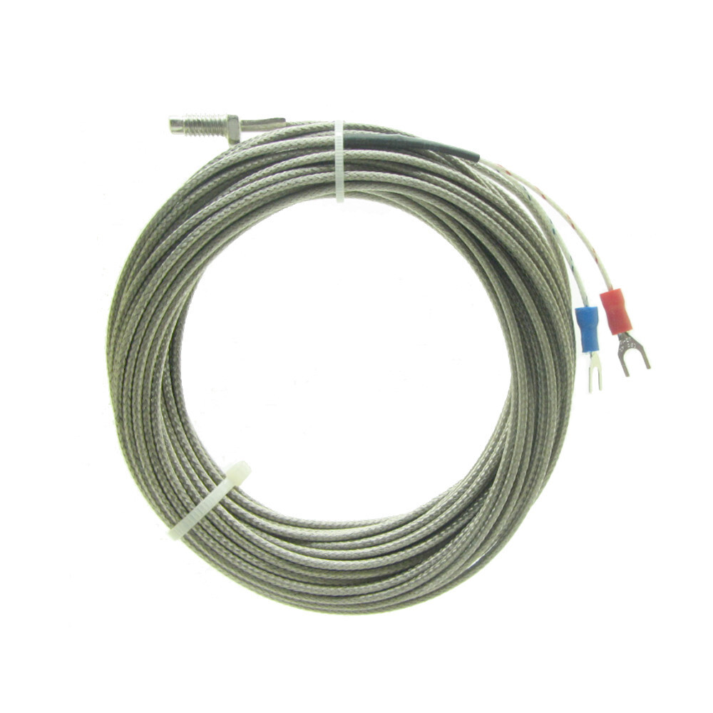 10M Cable K Type Screw Thermocouple Temperature Sensor Probe 6mm Thread 0-600℃
