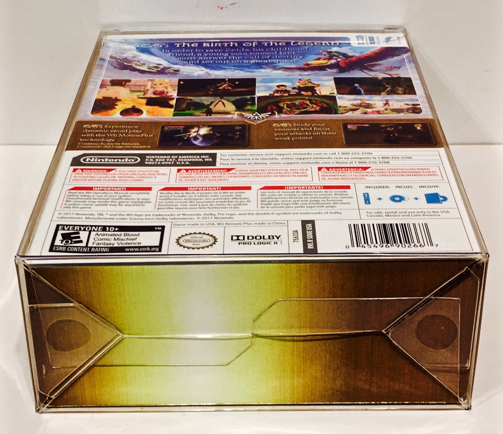 1 Box Protector For ZELDA SKYWARD SWORD Nintendo Wii Wiimote (FITS NTSC ONLY!)