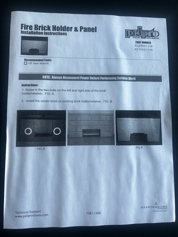 Glow Boy Firebrick panel fiberboard