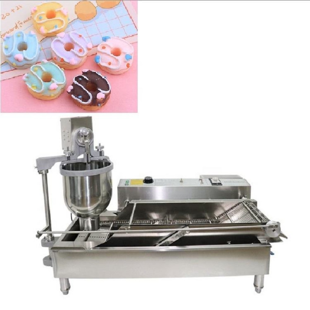 Automatic Double Row Donut Machine Mini Sweet Buns Machine Doughnut Maker Fryer
