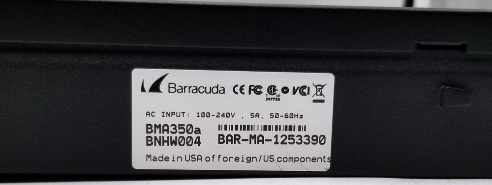 Barracuda Message Archiver BMA350a BNHW004