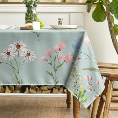 Spring Tablecloth 52×70 Inch Rectangular, 52" x 70" (Rectangular) Green