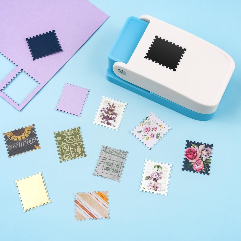 BAOFALI Stamp Punch, Puncher, 1X0.8inch Rectangular Postage Punch