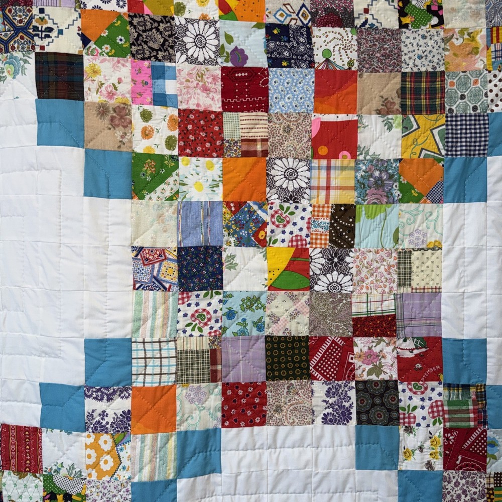 Homemade Quilt 78" x 93" SCRAPPY! Patch Pattern