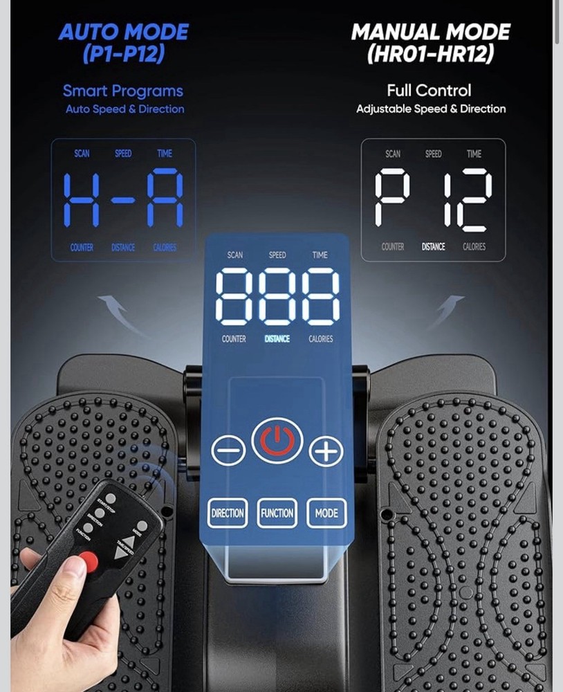 Under Desk Elliptical Machine for Senior (Black2