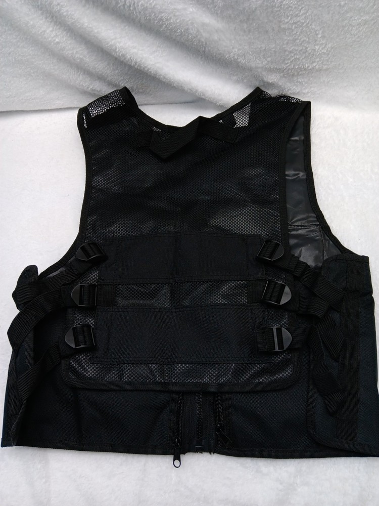 Crosman Elite Black Tactical Vest multiple pockets adjustable Small