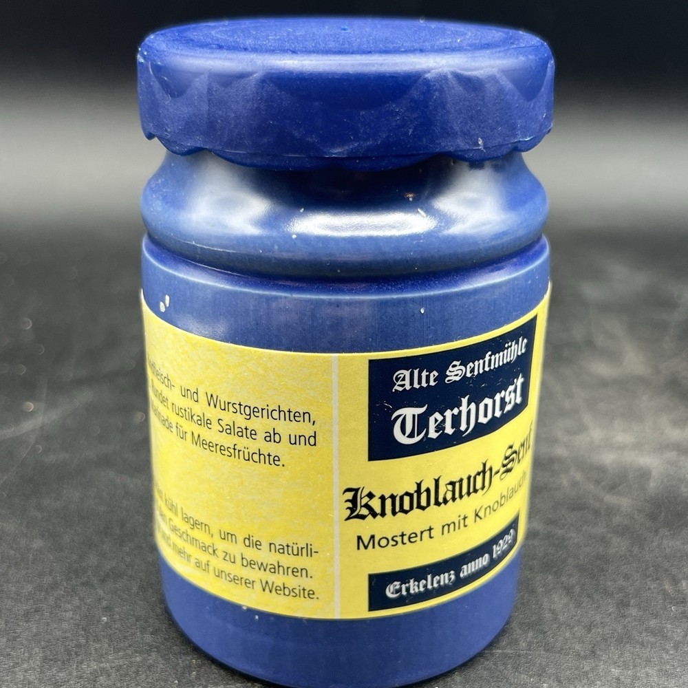 German Mustard Crock Jar With Fitting Lid