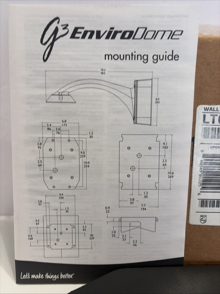Philips EnviroDome LTC 9544/01 Security Camera Wall Mount Bracket NOS