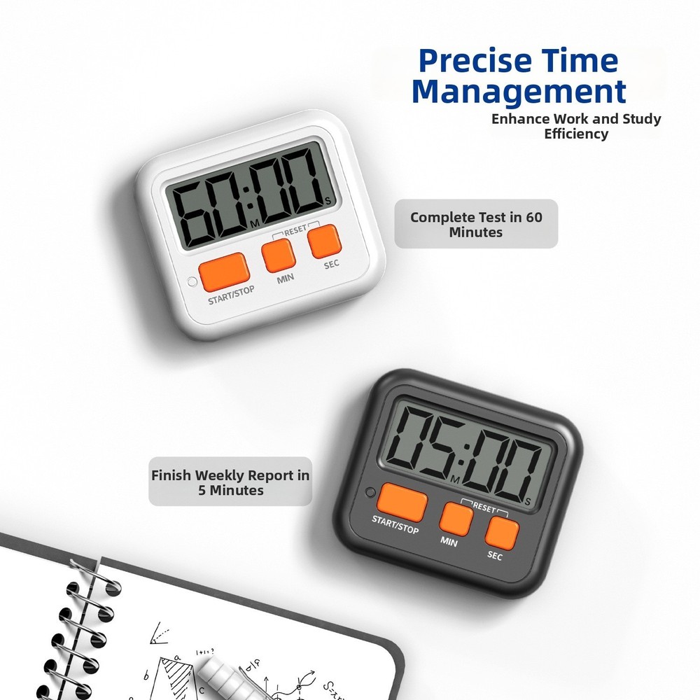LCD Digital Timer with Silent Mode Flashing Light for Libraries Offices Gyms
