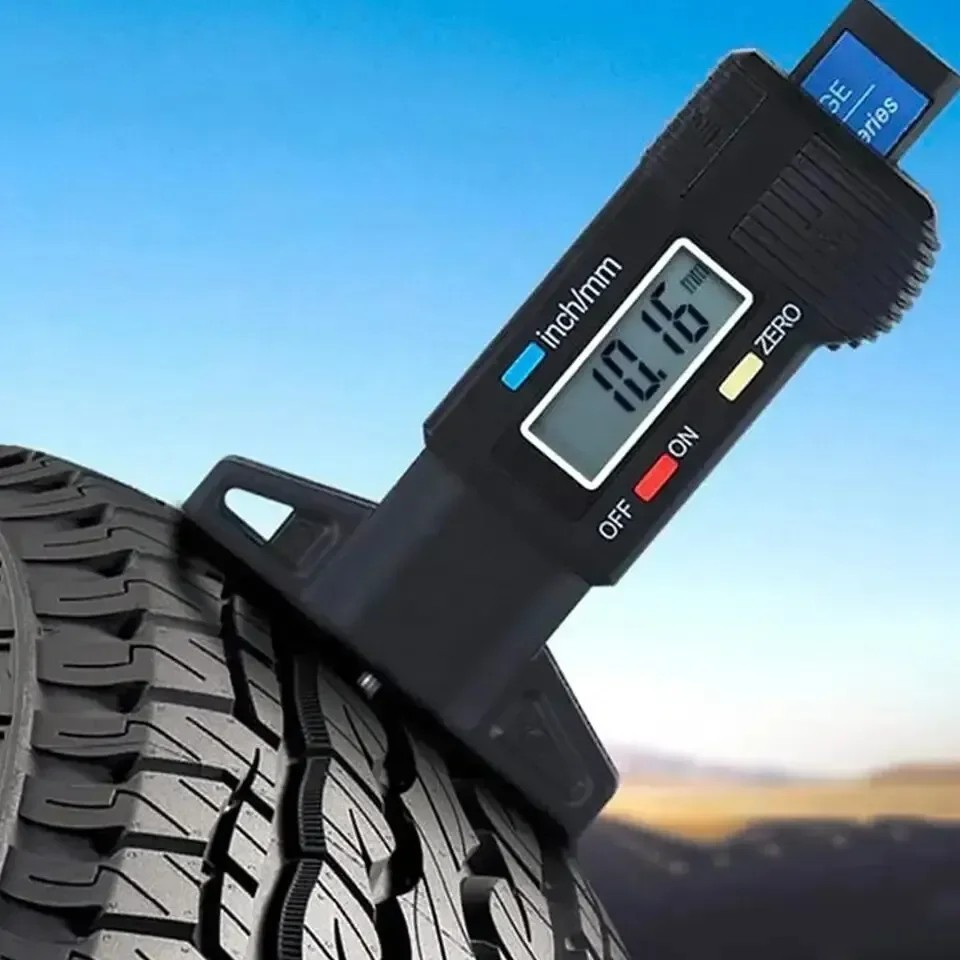 DIGITAL TYRE TREAD DEPTH MEASURING GAUGE TOOL – CAR VAN TRUCK MOTORBIKE THREAD