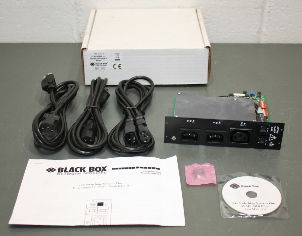 Black Box Pro Switching System Plus SM973A, 120V Power A/B Switch Card, Module