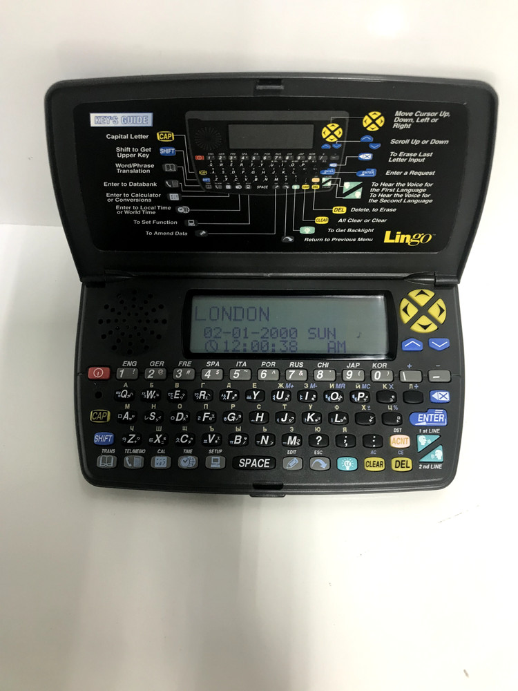 Lingo 10 Talk Language Talking Translator Handheld Case English Spanish +