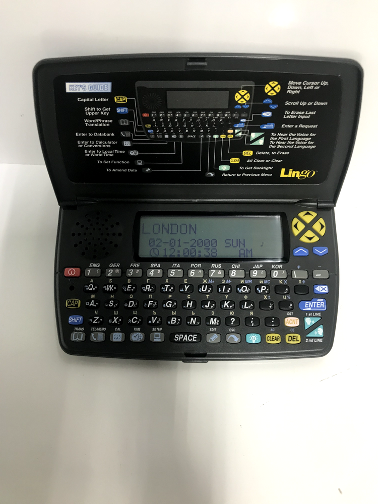Lingo 10 Talk Language Talking Translator Handheld Case English Spanish +