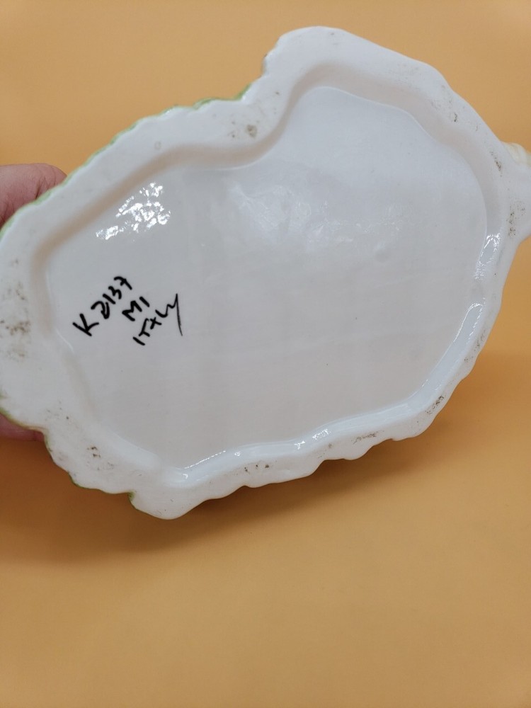 Italian Rabbit Ceramic Bunny Covered Dish With Spoon