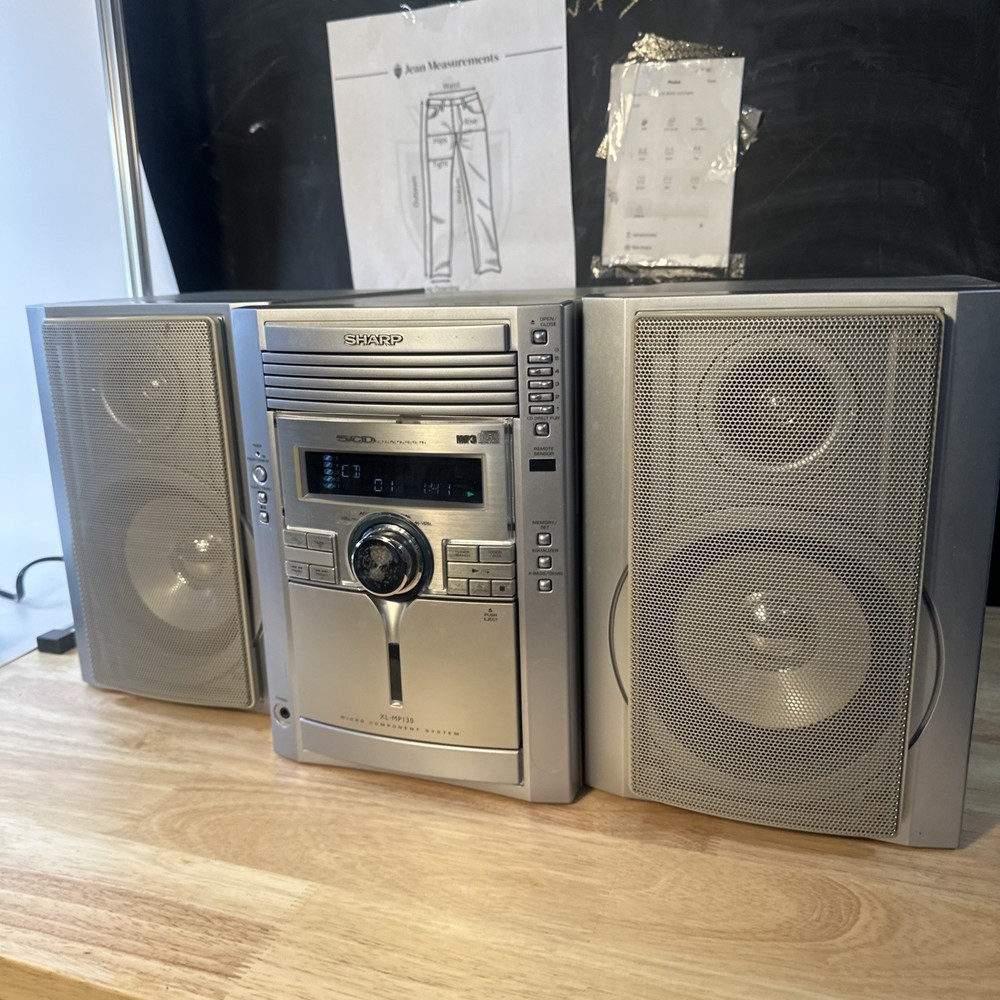 Sharp XL-MP130 High Power Micro Component System W CD, Cassette, & Tuner~ Works