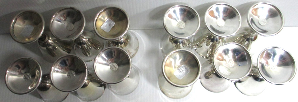 Vintage Silver-Plated Cordial Stemware Spain Set of 12Twisted Grapevine Stem