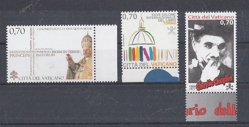 Vatican 3 issues from 2014 (MNH)