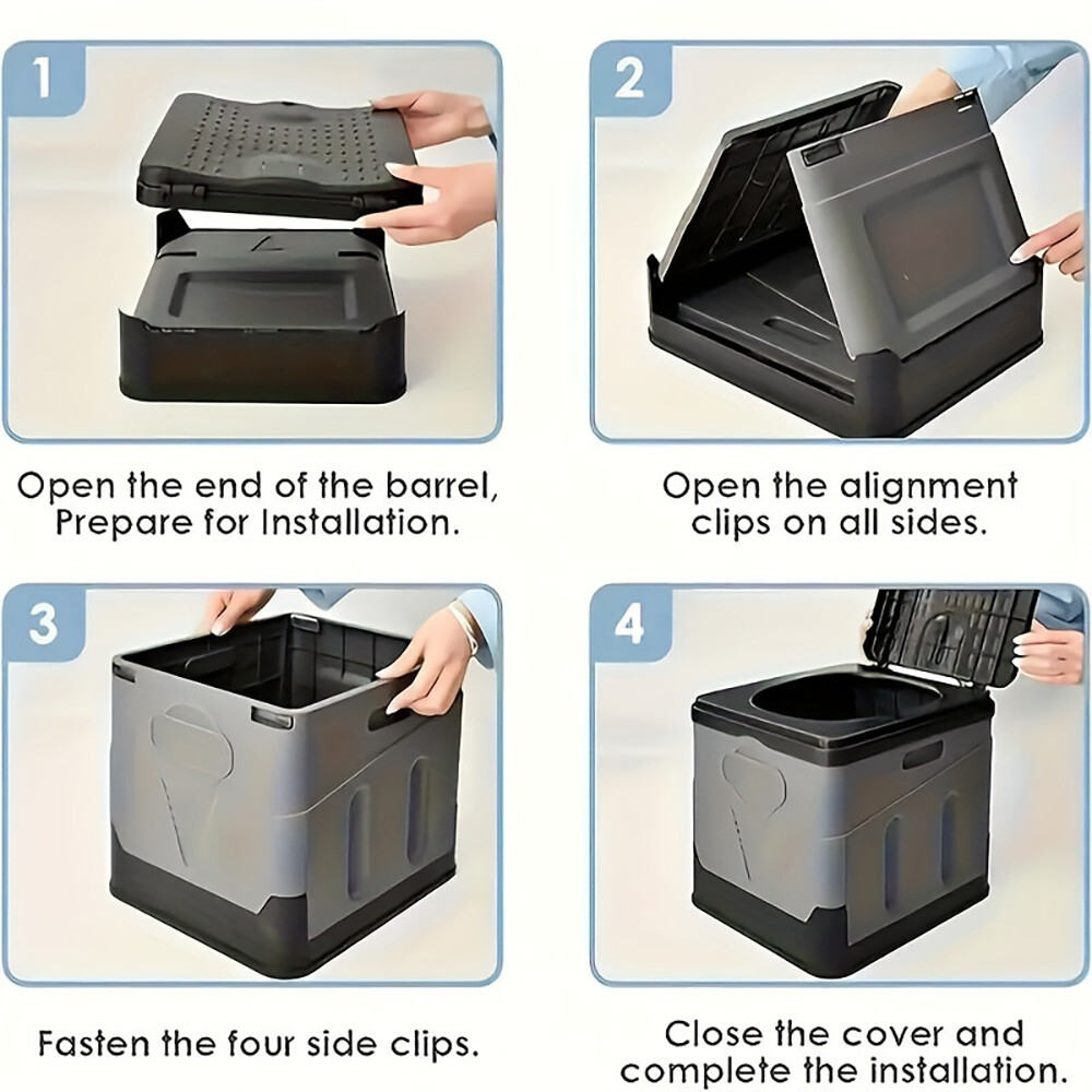 20L Portable Folding Toilet Seat For Camping Toilet Travel Hiking Outdoor Potty