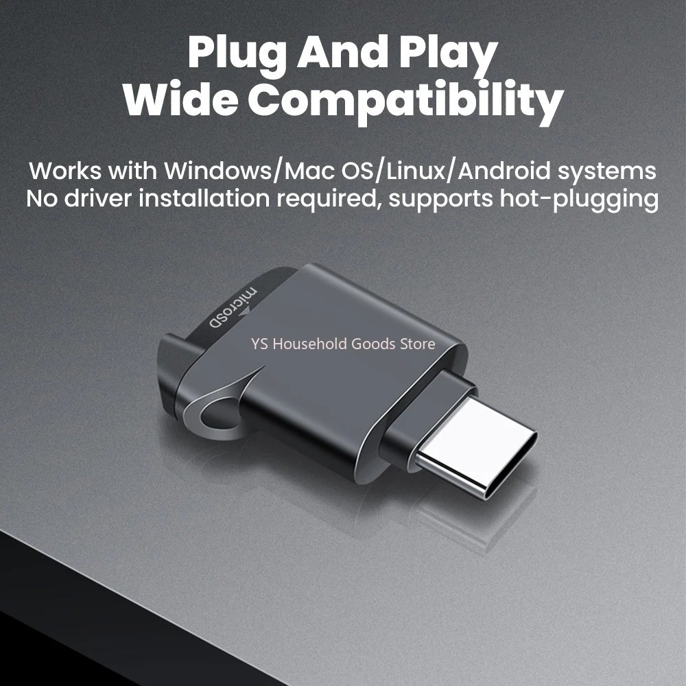 USB-C TF Card Reader Mini Micro SD Adapter Type-C 2.0 Memory Reader iPhone 15/16