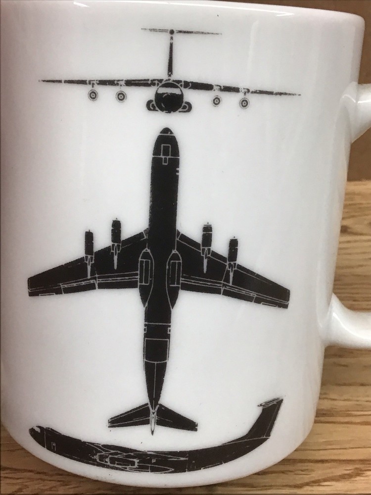 Vintage Lockheed C-141B Starlifter Graphic Coffee Mug EUC