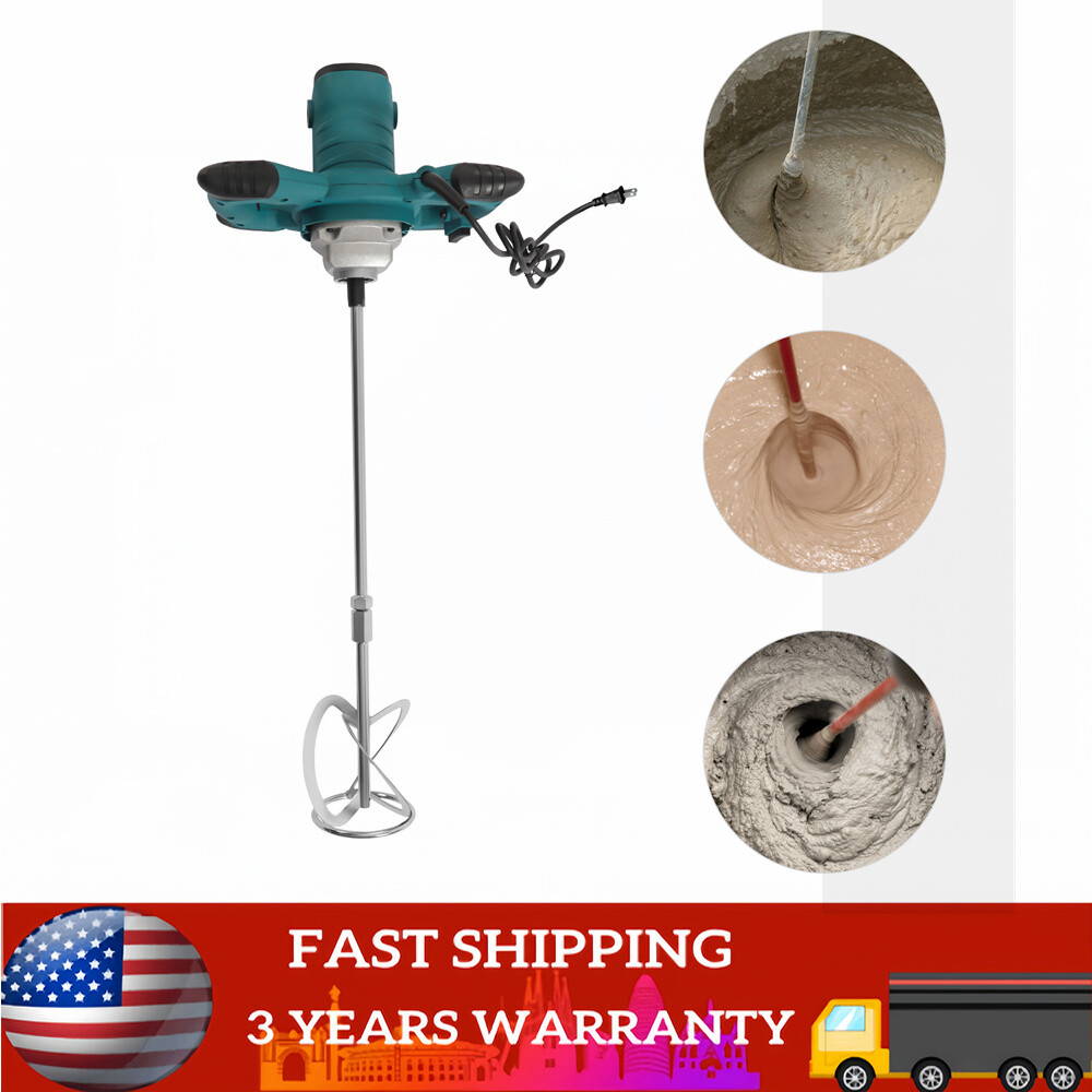 Concrete Cement Mixer Electric Paddle Mixer Plaster Grout Paint Thinset Mortar!