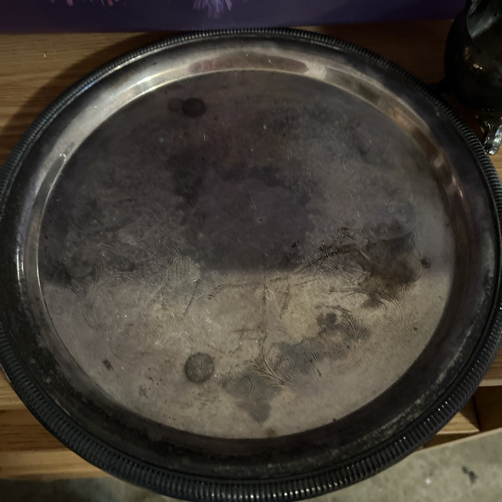 Antique ISC Silver Plated Tea Set with Tray