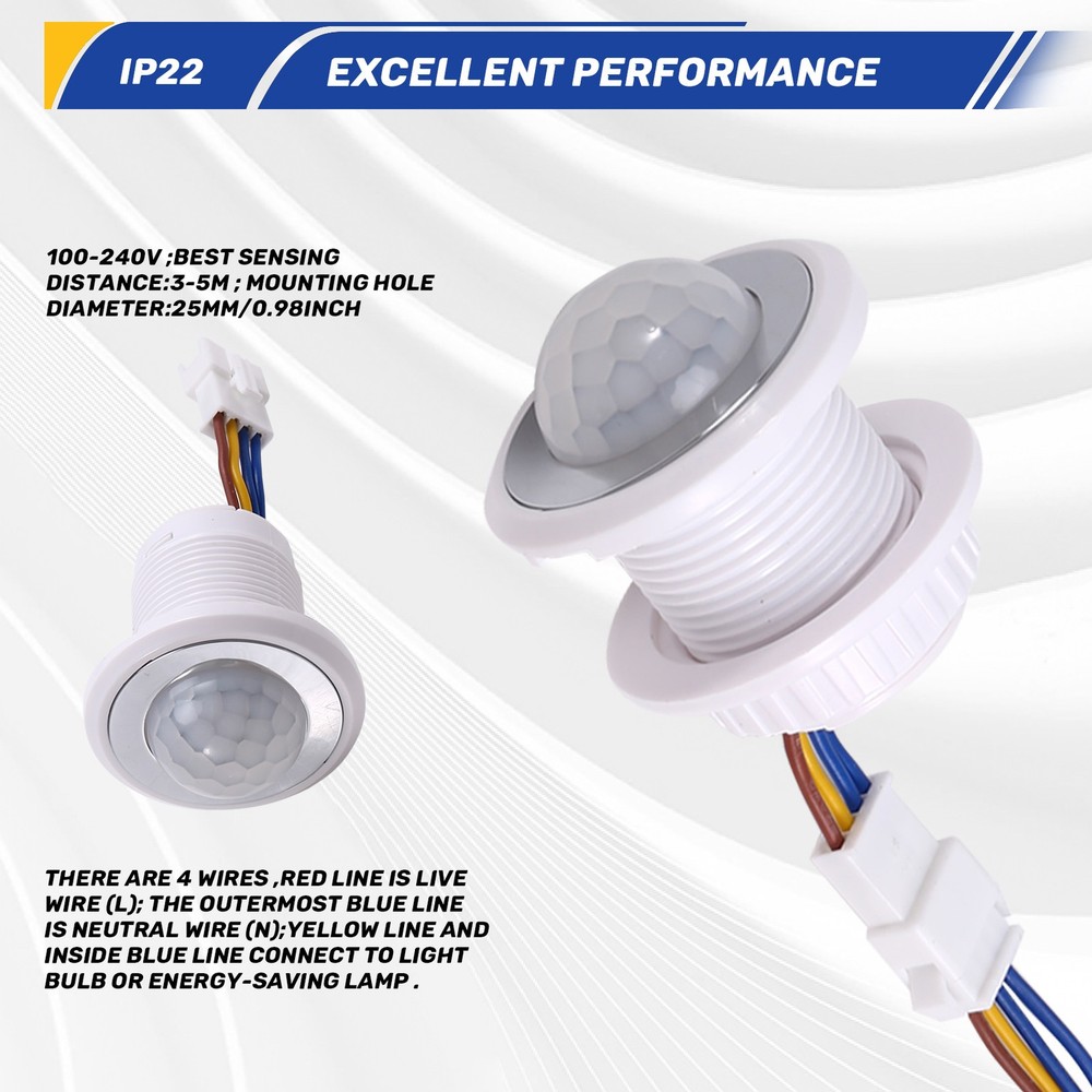 Motion Sensor Light 110-220V PIR Sensor Detection Time Delay Adjustable2946