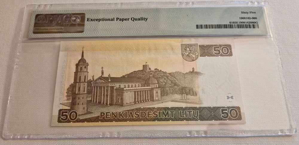 50 Litu 1998 PMG65, Lithuania