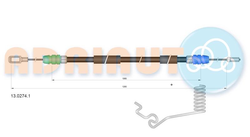 Cable Pull, parking brake ADRIAUTO 13.0274.1