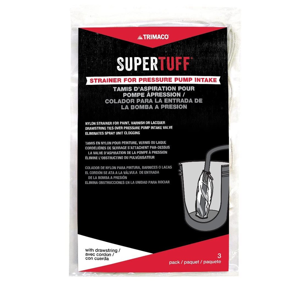 Supertuff Pump Strainer Bag With Draw String 600 Microns 3 Pack White