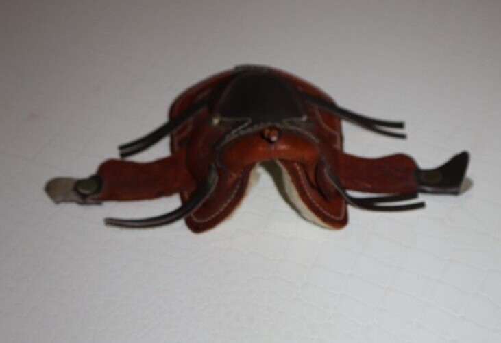Vtg Miniature Small Tooled Leather Horse Western Saddle