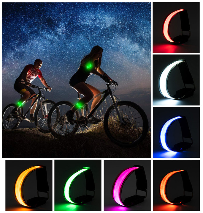 2x Running Light USB Rechargeable LED Armband Reflective Running Gear
