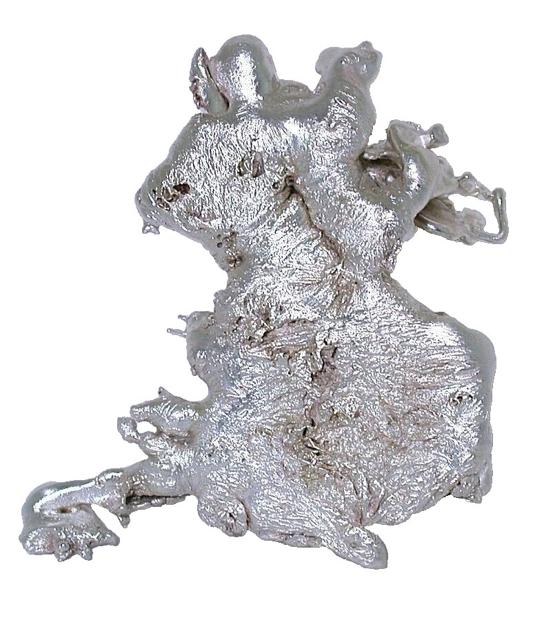 90.9 Grams 3.20 Ounce 2 1/10 x 2 Inch Casted Solid Silver Nugget EBS1373C/31725