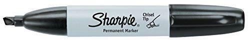 Sharpie Chisel Tip Permanent Markers; Permanent Ink Marks On Paper, 12ct black