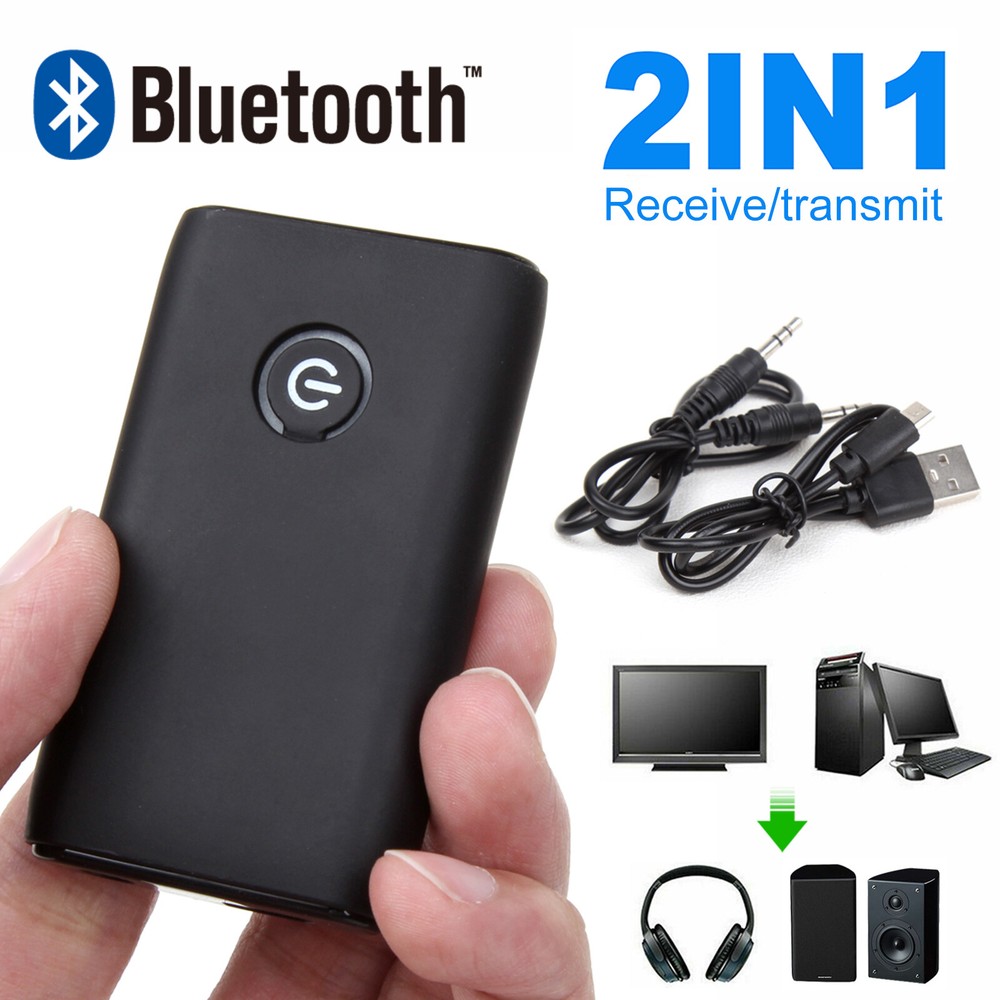 Bluetooth 5.0 Transmitter Receiver 2 IN 1 Wireless Audio 3.5mm Jack Aux Adapter