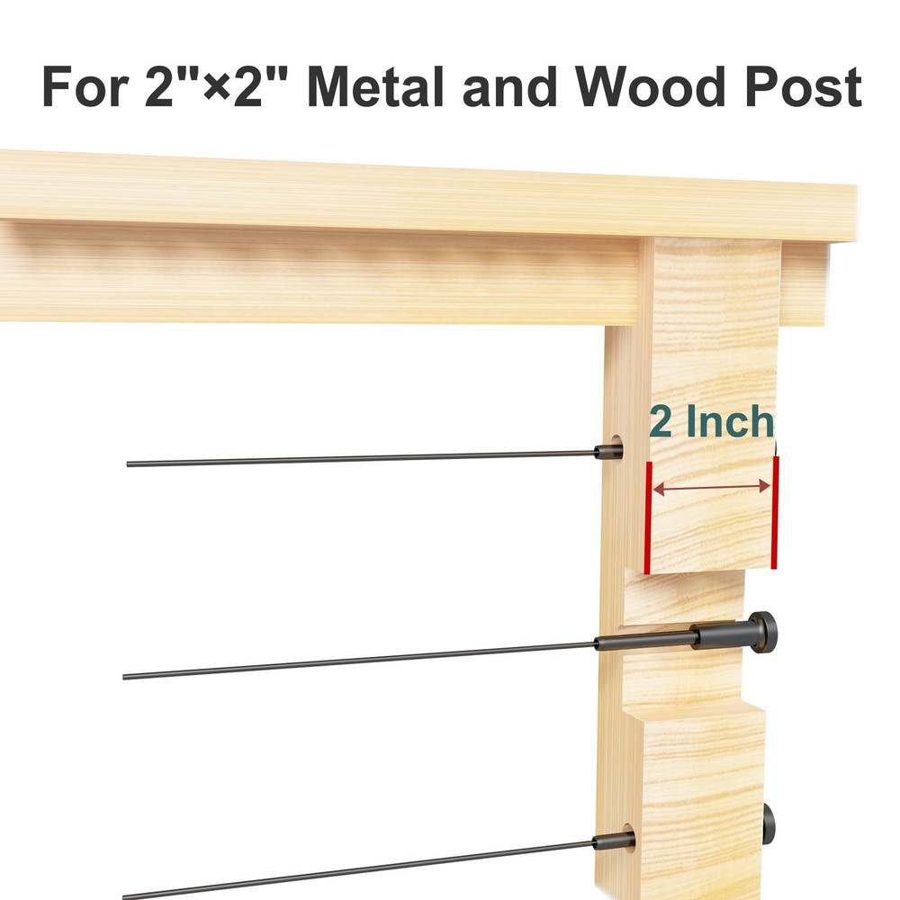 30 Pack Invisible Cable Railing Kit, Cable Railing Hardware, 316 Stainless St...
