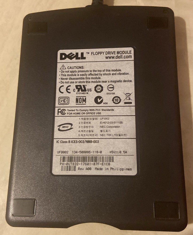 Dell USB FLOPPY DRIVE Module #UF0002 - External Portable Disc Drive