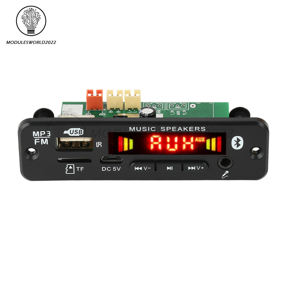 2*20W Amplifier Stereo DIY MP3 Decoder Board Bluetooth 5.0 Car FM Radio Module
