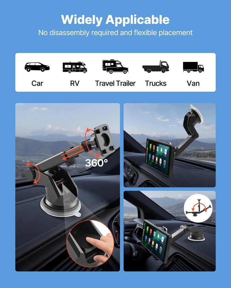 Multimedia Head Unit 10in CarPlay Android Support Front and Rear Camera