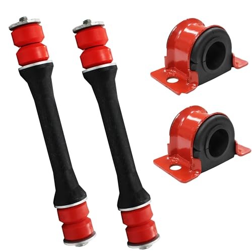 6 PC OEM Designed Front Sway Bar Link Kit + Front CODE RED EXTREME