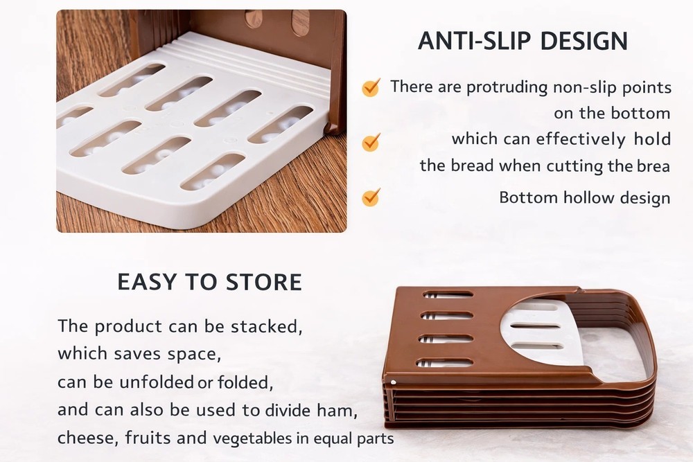 Foldable Compact Bread Slicing Guide - Bake Slicer Cutter for Homemade Bread