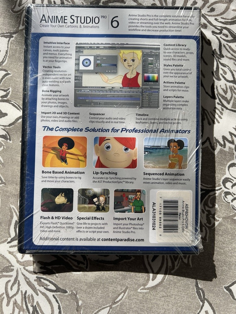Anime Studio Pro 6 for PC, Mac/ Smith Micro unopened original packaging