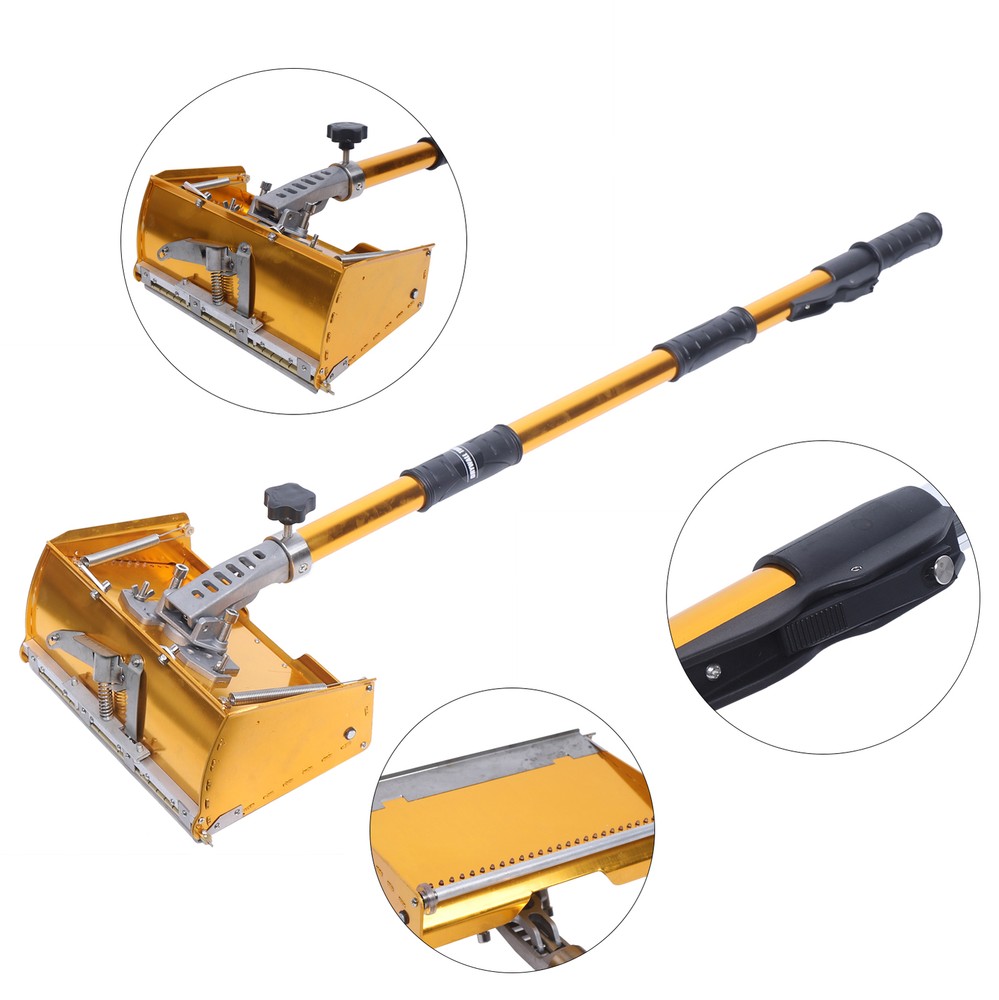Adjustable 10" Drywall Taping Tools Flat Finishing Box Set w/ Extendable Handle