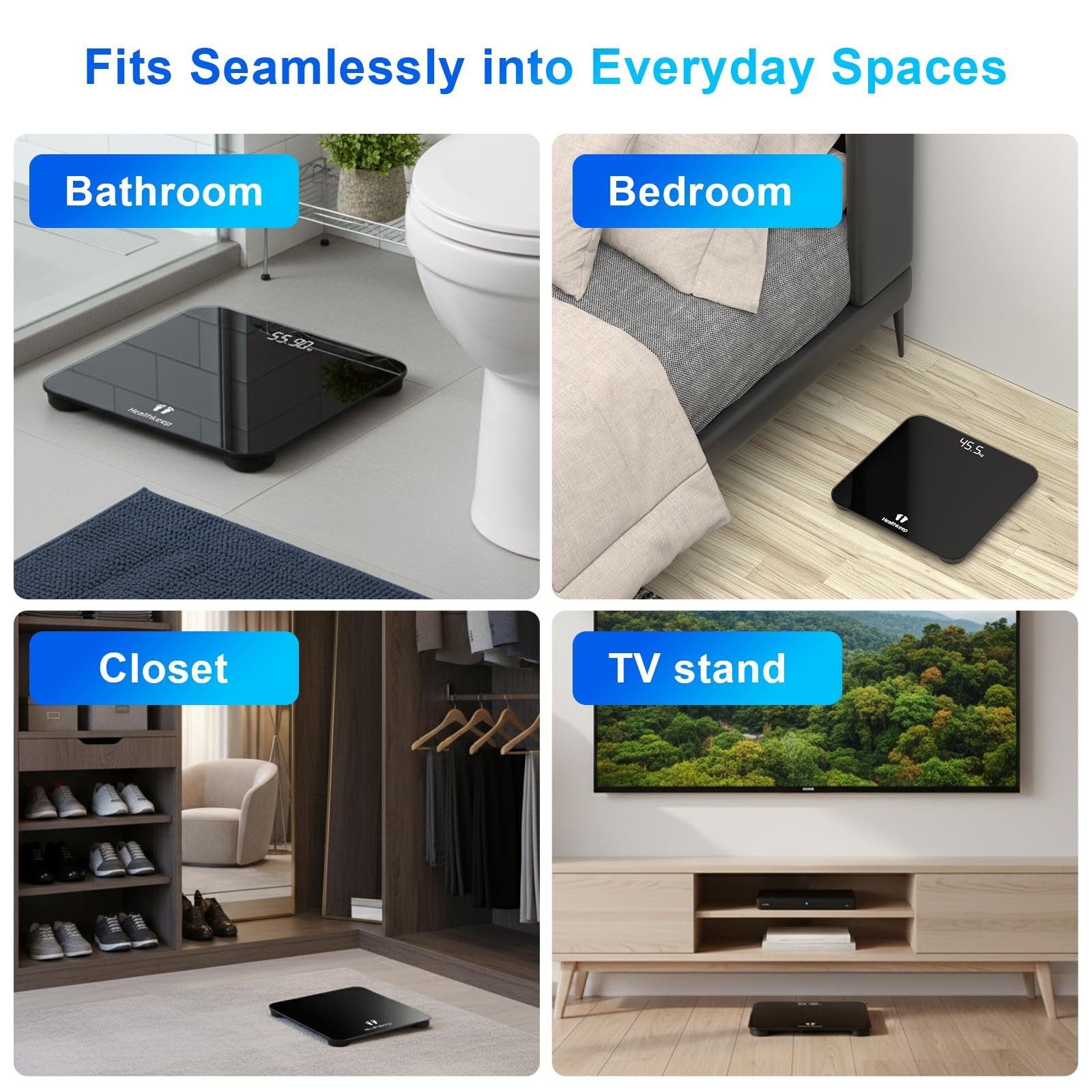 Balanza digital para baño con capacidad medir el peso corporal (180 kg/400 lb)