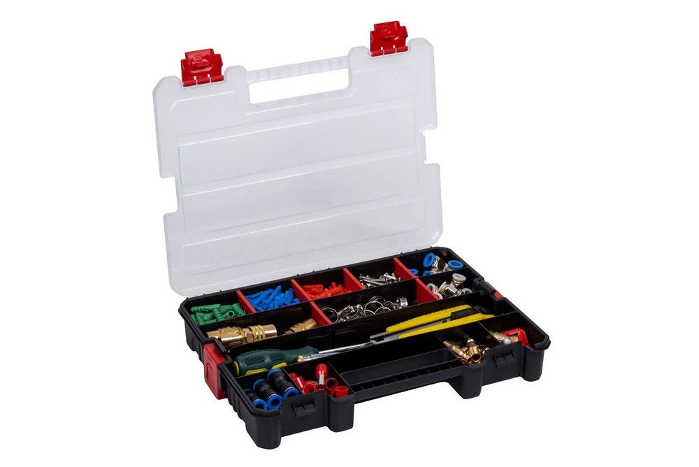 Small Parts Organizer Box – Stackable Hardware Storage Case with 20 Compartme...