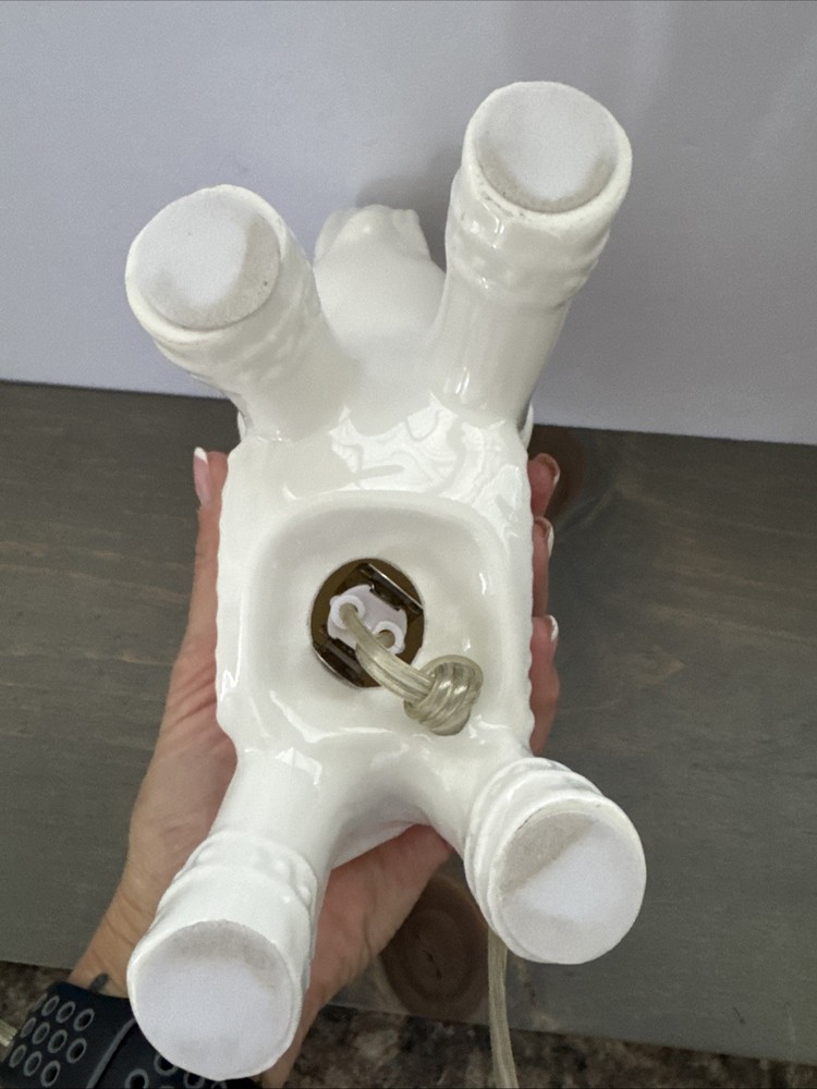 White Ceramic Elephant Night Light Tested Works