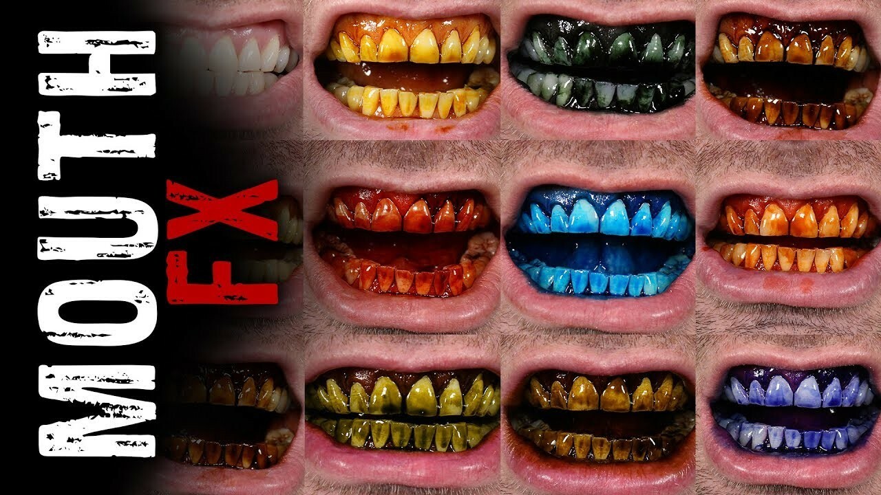 MOUTH FX, BLOOD RED MOUTH AND TEETH STAIN  , SWEET VANILLA FLAVOUR