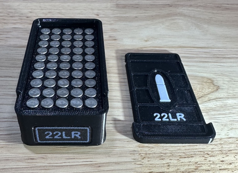 Stackable 22LR Ammo Box 50rd Capacity (6 Pack)