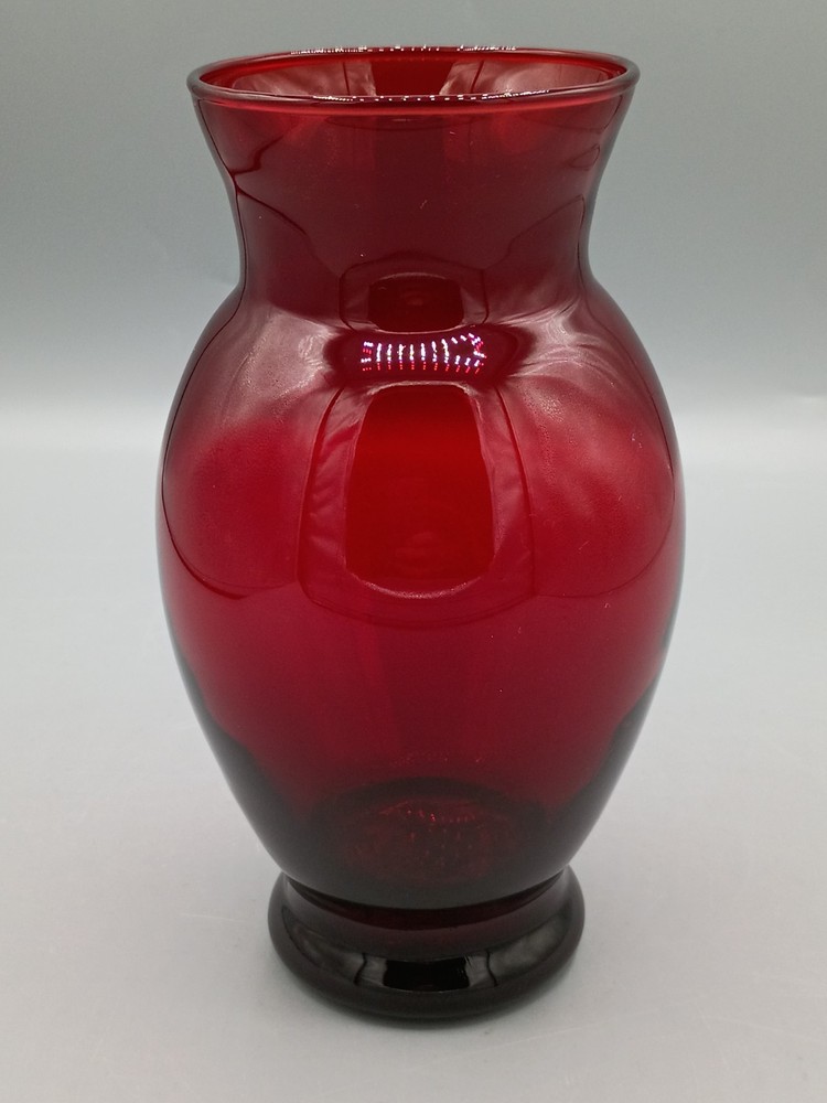 Vintage Ruby Red Glass Vase